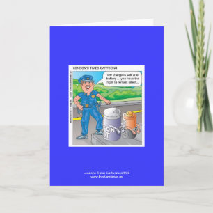 Tarjeta de Felicitación Humor de Policías Agresión