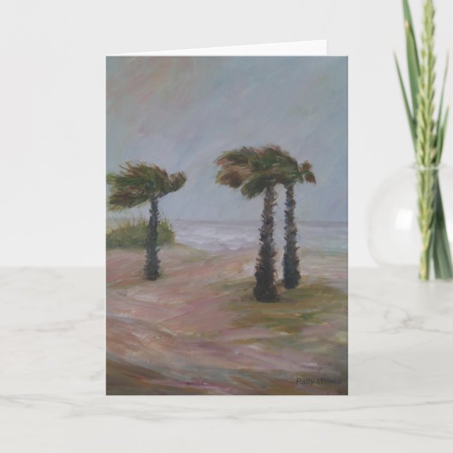 Tarjeta de felicitación HURRICANE PALMS (Anverso)