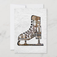 Tarjeta de felicitación Ice Skates - Arte de medio
