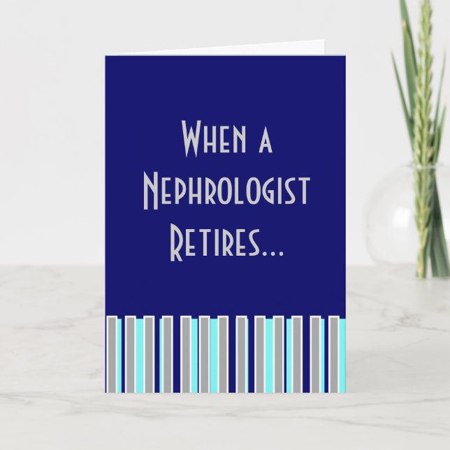 Tarjeta de felicitación II para nefroólogos retira (Anverso)