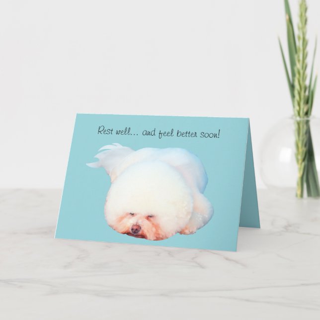 Tarjeta de felicitación ilustrada Frise el dormir (Anverso)
