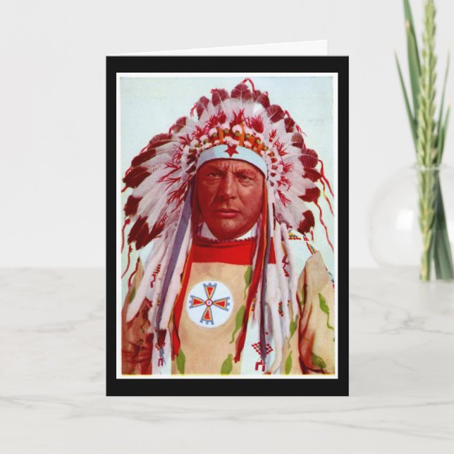 Tarjeta de felicitación india nativa americana (Anverso)