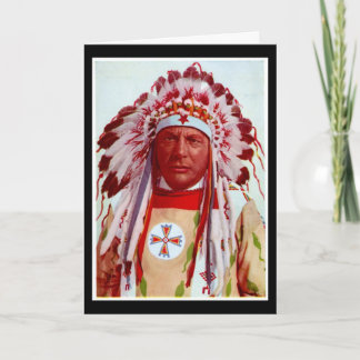 Tarjeta de felicitación india nativa americana