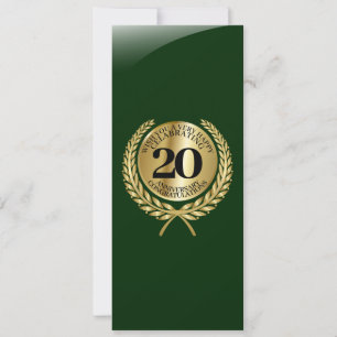 Tarjeta de felicitación individual en el aniversar
