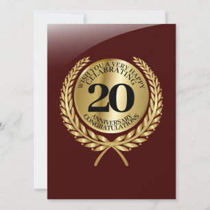 Tarjeta de felicitación individual en el aniversar