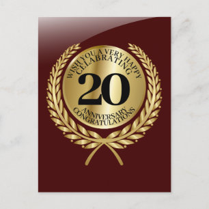Tarjeta de felicitación individual en el aniversar