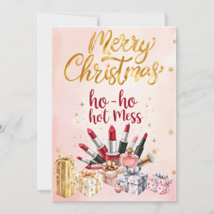Tarjeta de felicitación inspirada en cosméticos he