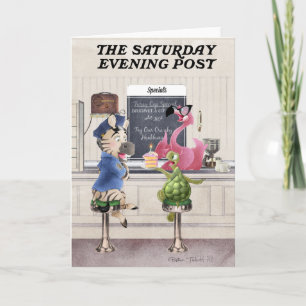 Tarjeta de felicitación inspirada en Rockwell