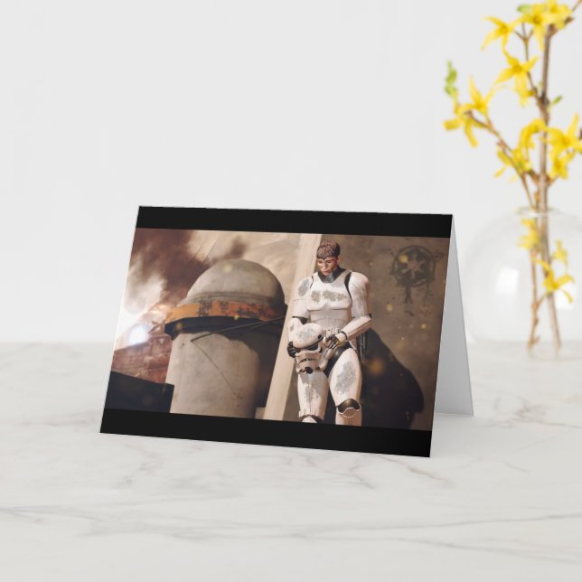 Tarjeta de felicitación inspirada en Star Wars (flor amarilla)