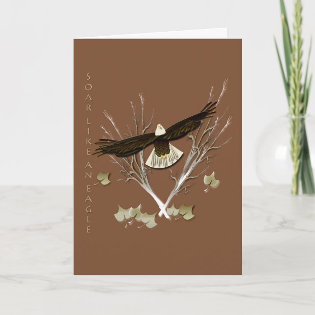 Tarjeta de felicitación inspiradora con escritura (Anverso)