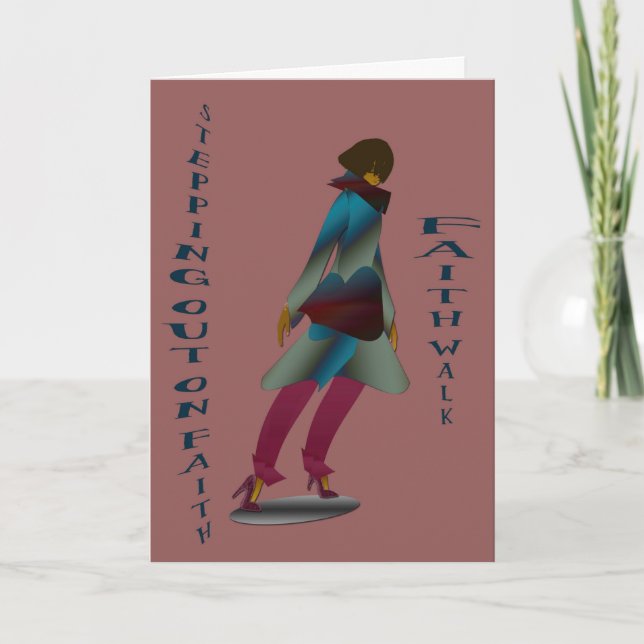 Tarjeta de felicitación inspiradora con escritura (Anverso)