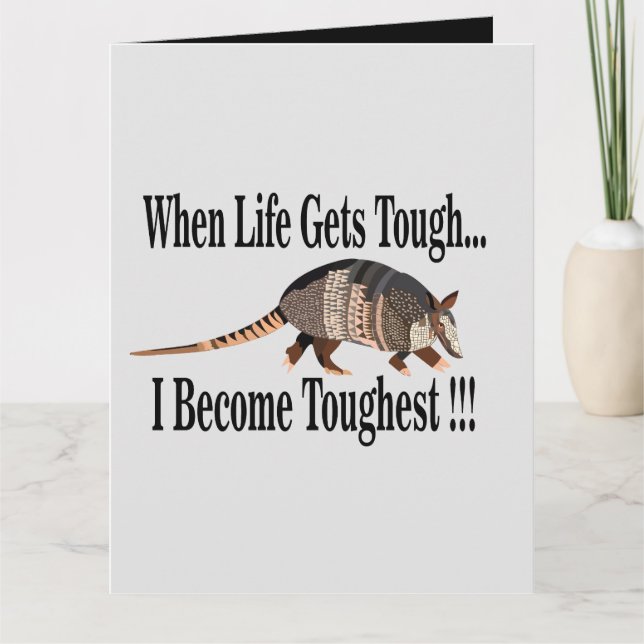 Tarjeta de Felicitación Inspiradora de Armadillo (Anverso)