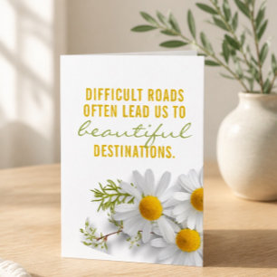 Tarjeta de felicitación inspiradora para caminos d