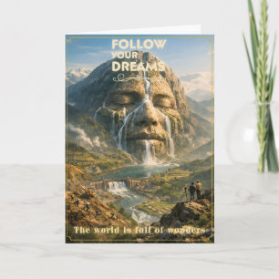 Tarjeta de Felicitación Inspiradora Sigue tus Sueñ