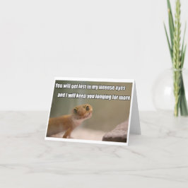 Tarjeta de felicitación intensa del Gecko de los