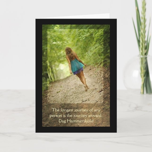 Tarjeta de felicitación interna del "viaje" (Anverso)