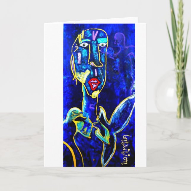 Tarjeta de felicitación Intution con arte original (Anverso)