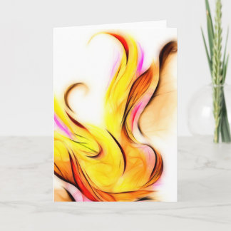 Tarjeta de felicitación invertida de flor azul