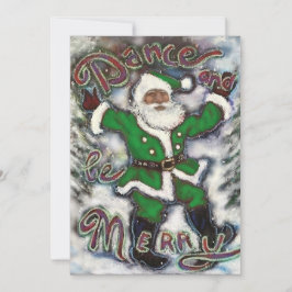 Tarjeta de felicitación/invitación a Papá Noel Neg