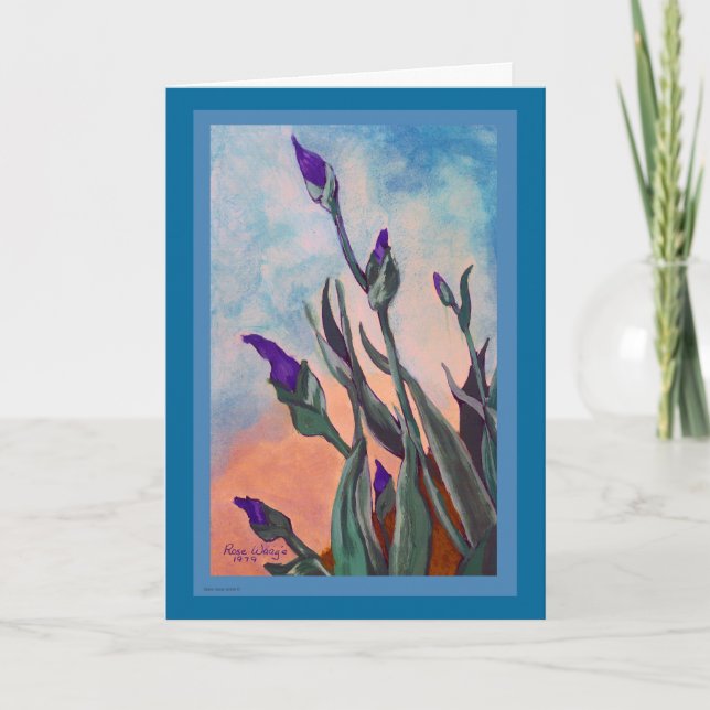 Tarjeta de felicitación Iris Buds de personalizabl (Anverso)
