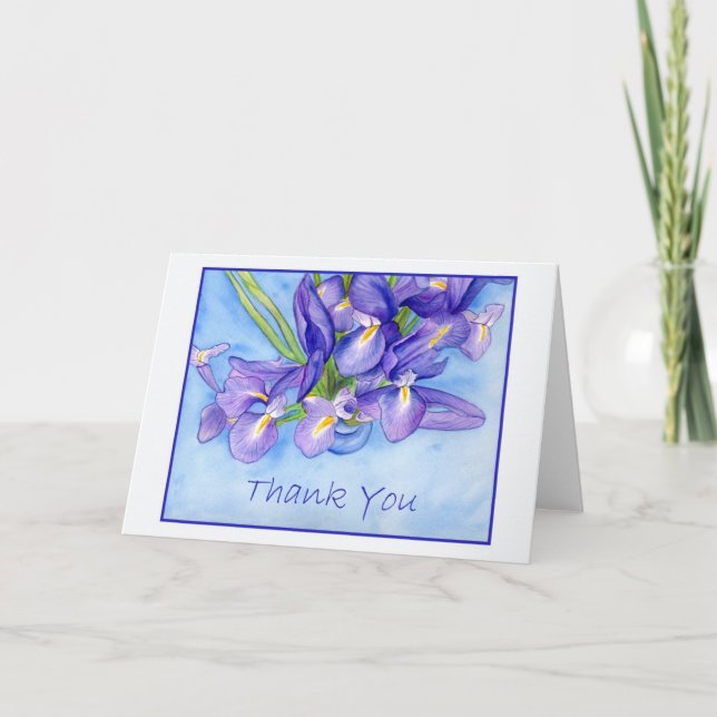 Tarjeta de felicitación Iris Vase "Gracias" (Anverso)