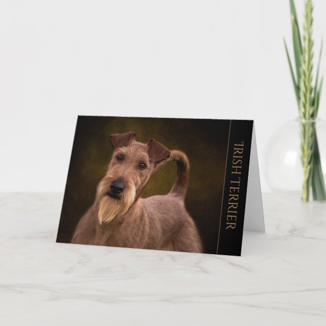 Tarjeta de felicitación Irish Terrier Blank (Anverso)