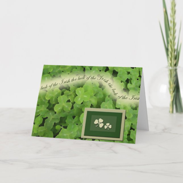Tarjeta de felicitación irlandesa (Anverso)