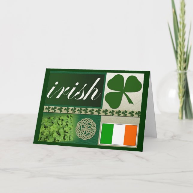 Tarjeta de felicitación irlandesa (Anverso)