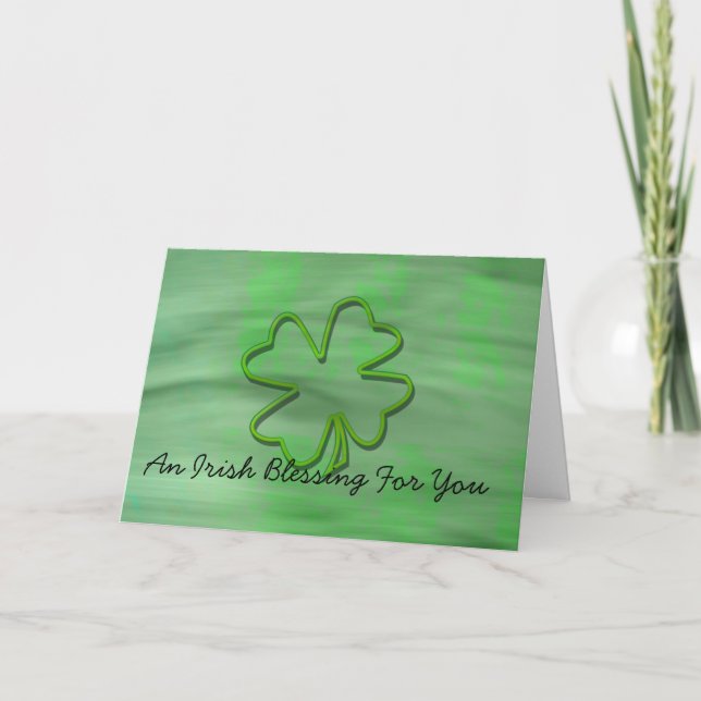 Tarjeta de felicitación irlandesa de la bendición (Anverso)