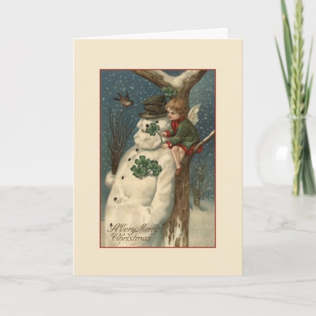 Tarjeta de felicitación irlandesa del navidad del (Anverso)