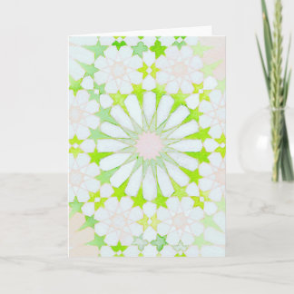 Tarjeta de felicitación islámica de la geometría