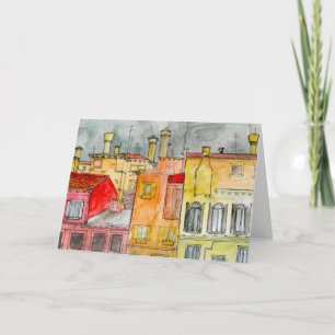 tarjeta de felicitación italiana de la calle