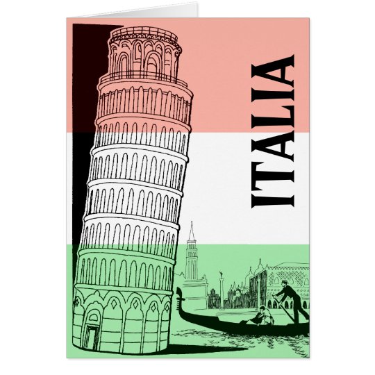 Tarjeta de felicitación italiana de la señal -