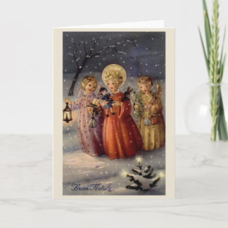 Tarjeta de felicitación italiana del navidad de