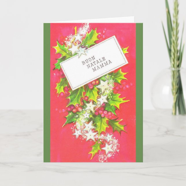 Tarjeta de felicitación italiana del navidad de la (Anverso)