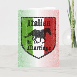 Tarjeta de felicitación italiana por matrimonio