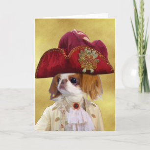 Tarjeta de felicitación japonesa Chin Nobilis Dogs
