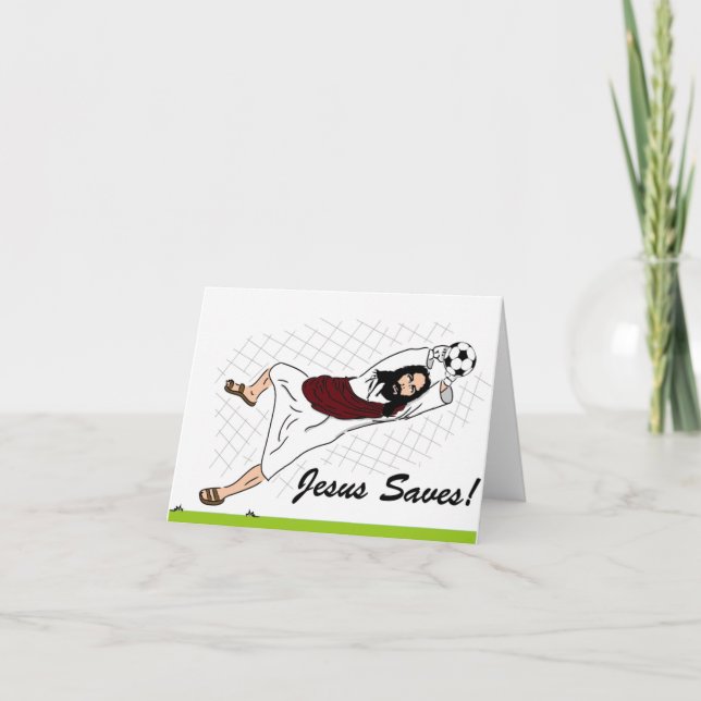 Tarjeta de Felicitación '¡Jesús Salva!' de Navidad (Anverso)