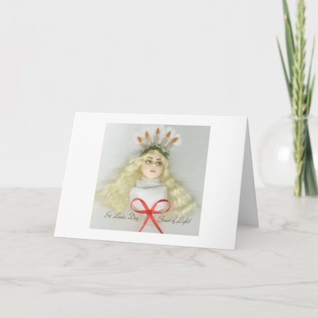 Tarjeta de felicitación JL Biel del Día de Santa L (Anverso)