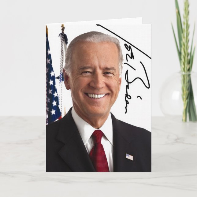 Tarjeta de felicitación Joe Biden Signature (Anverso)