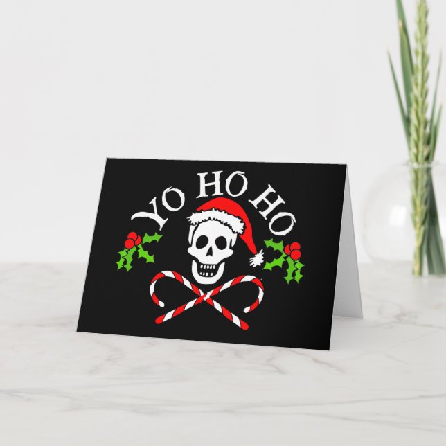 Tarjeta de felicitación Jolly Roger Holiday (Anverso)