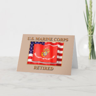 Tarjeta de felicitación jubilada USMC