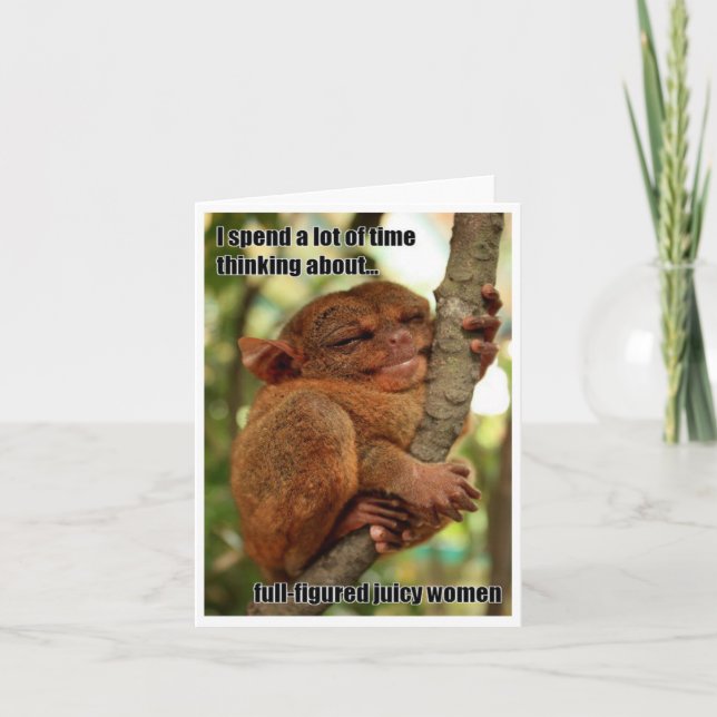 Tarjeta de felicitación jugosa de Tarsier de las (Anverso)