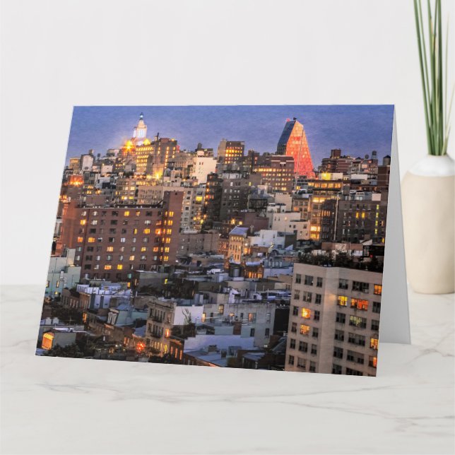 Tarjeta de felicitación Jumbo CHELSEA TWILIGHT (Anverso)