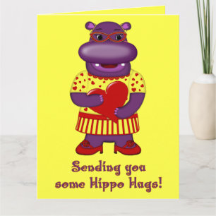 Tarjeta de felicitación Jumbo Hippo Hugs