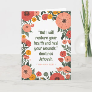 Tarjeta de felicitación JW Alentation Jeremiah 30: