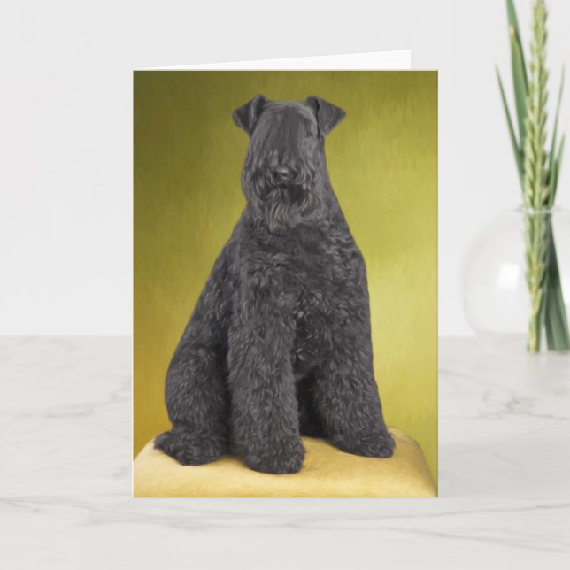 Tarjeta de felicitación Kerry Blue Terrier (Anverso)