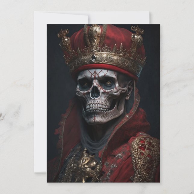 Tarjeta de felicitación King Skeleton (Anverso)