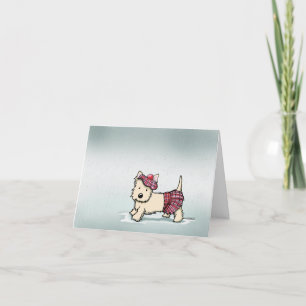 Tarjeta de felicitación KiniArt Cairn Rainy Day