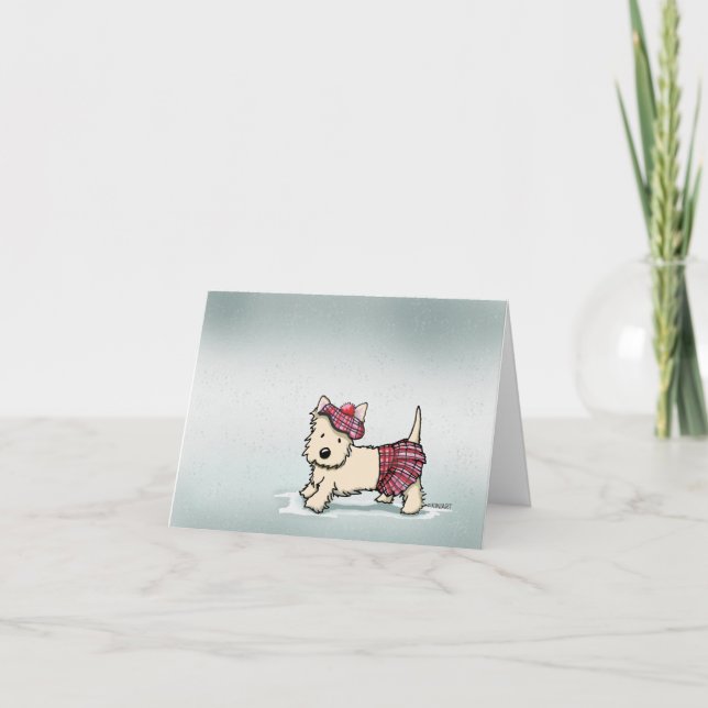 Tarjeta de felicitación KiniArt Cairn Rainy Day (Anverso)